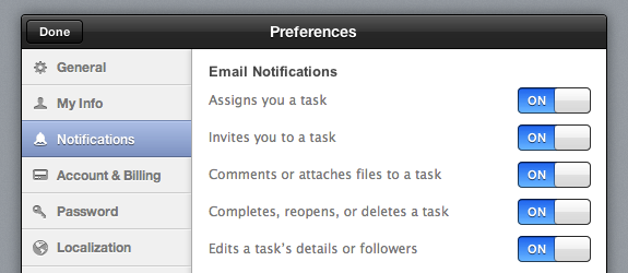 Simpler notification preferences