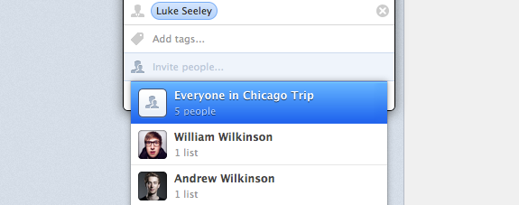Autocomplete option to invite everyone in the list