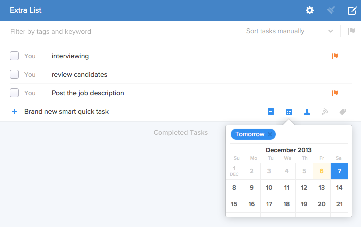 The New Smart Quick Task Form