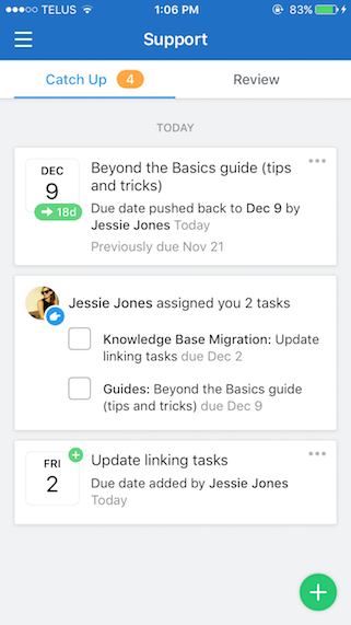 Catch up for iOS