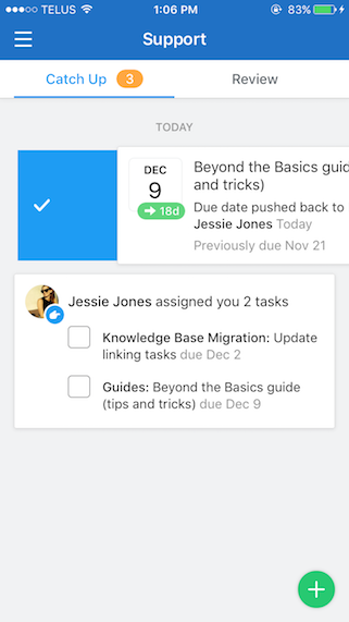 Catch up for iOS