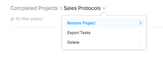 Completing projects in Flow