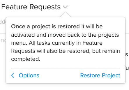 Completing projects in Flow