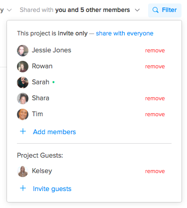 Editing projects in Flow