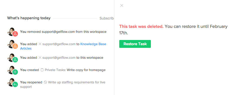 Deleting tasks in Flow