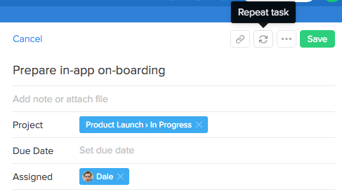Creating repeating tasks in Flow